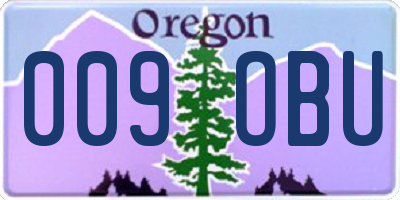 OR license plate 009OBU