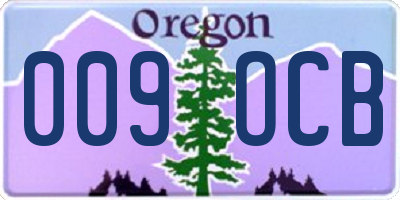OR license plate 009OCB