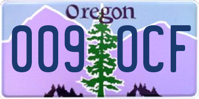 OR license plate 009OCF
