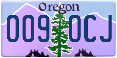 OR license plate 009OCJ
