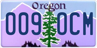 OR license plate 009OCM