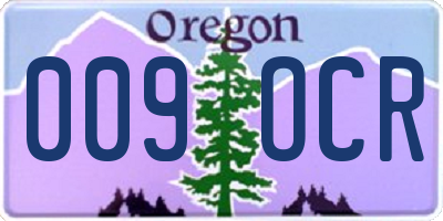 OR license plate 009OCR