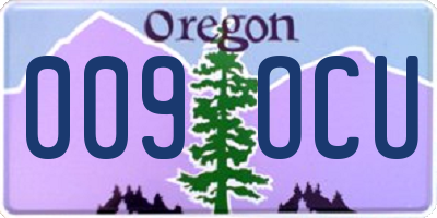 OR license plate 009OCU