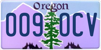 OR license plate 009OCV