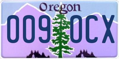 OR license plate 009OCX