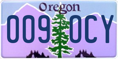 OR license plate 009OCY