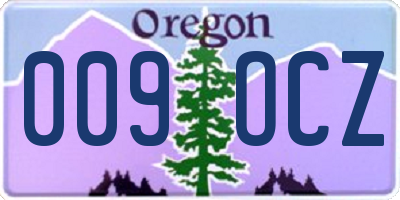 OR license plate 009OCZ
