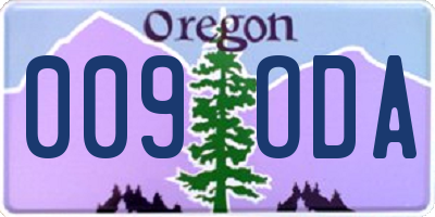 OR license plate 009ODA