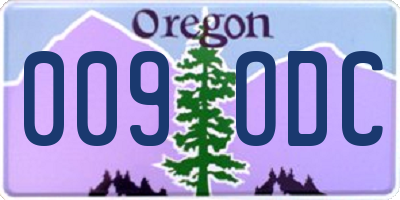 OR license plate 009ODC