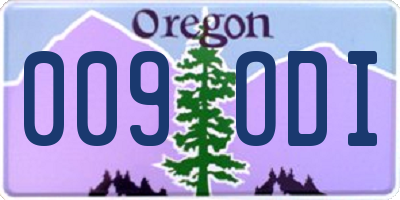 OR license plate 009ODI