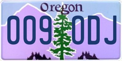 OR license plate 009ODJ