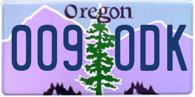 OR license plate 009ODK