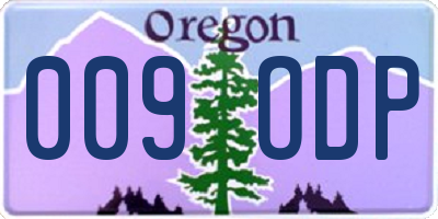 OR license plate 009ODP