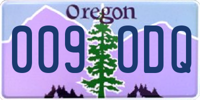 OR license plate 009ODQ