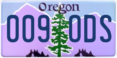 OR license plate 009ODS