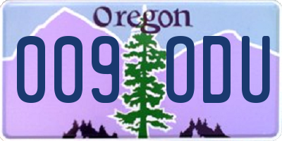 OR license plate 009ODU