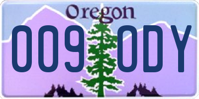 OR license plate 009ODY
