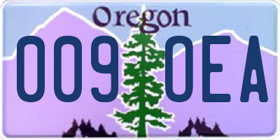 OR license plate 009OEA