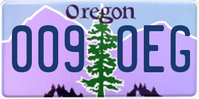 OR license plate 009OEG