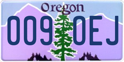 OR license plate 009OEJ
