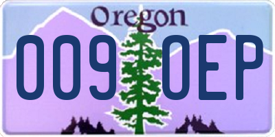 OR license plate 009OEP