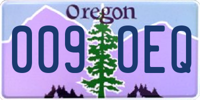 OR license plate 009OEQ