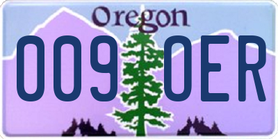 OR license plate 009OER