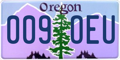 OR license plate 009OEU