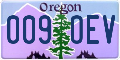 OR license plate 009OEV
