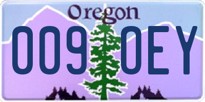 OR license plate 009OEY