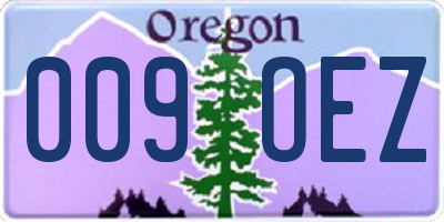 OR license plate 009OEZ