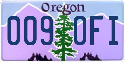 OR license plate 009OFI
