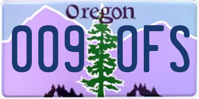 OR license plate 009OFS