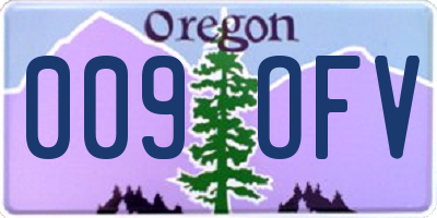 OR license plate 009OFV