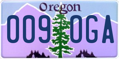 OR license plate 009OGA