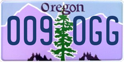 OR license plate 009OGG