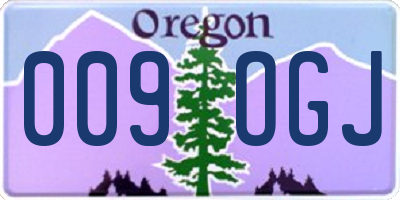 OR license plate 009OGJ