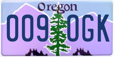 OR license plate 009OGK