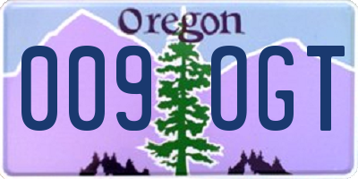 OR license plate 009OGT