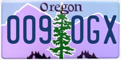 OR license plate 009OGX