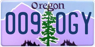 OR license plate 009OGY