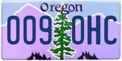 OR license plate 009OHC