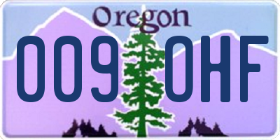 OR license plate 009OHF