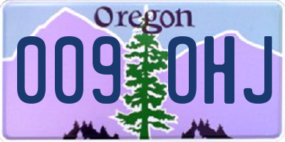 OR license plate 009OHJ