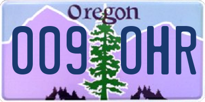 OR license plate 009OHR