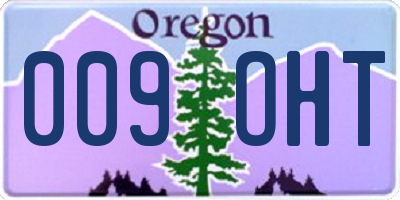OR license plate 009OHT