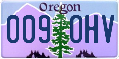 OR license plate 009OHV
