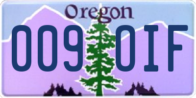 OR license plate 009OIF