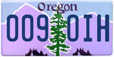 OR license plate 009OIH