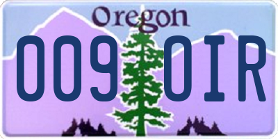 OR license plate 009OIR